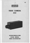 Eumig VC 552 manual. Camera Instructions.